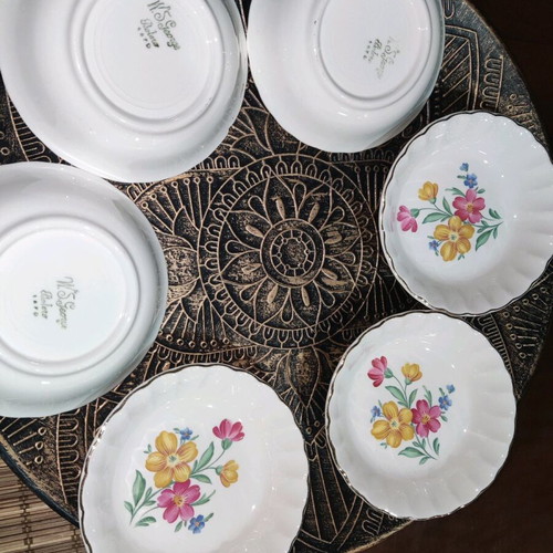 W.S. George Bolero 1940 plates like new, set of 6 porcelain