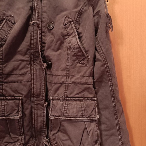 H&M winter jacket used, black and gray, EUR34