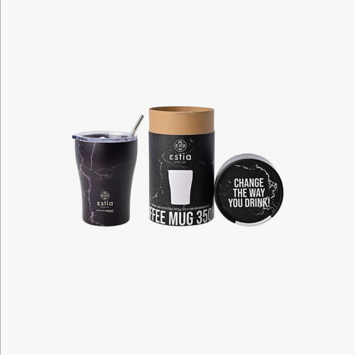 Estia Save The Aegean travel mug new, recyclable material 350ml with straw