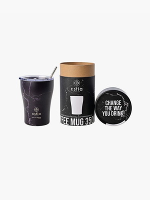 Estia Save The Aegean travel mug new, recyclable material 350ml with straw