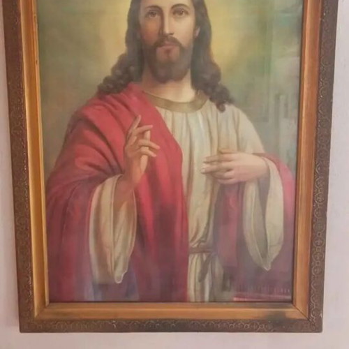 Large chromolithograph painting like new 80x60 cm