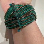 Wide bracelet with beads like new