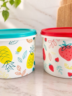 Σετ Tupperware 2 δοχείων 1,1 L με σχέδια φρούτων