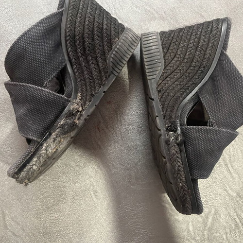 Calvin Klein platform sandals size 39 used, cotton fabric