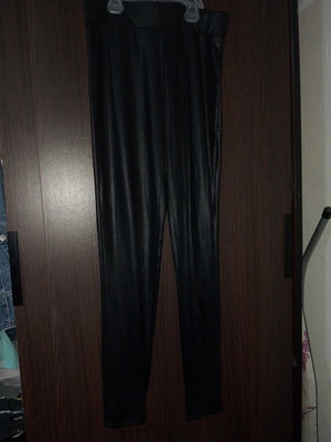 Leather leggings used, black, size S/36/8
