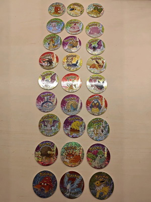 Pokemon collectible tags used, pack of 27 pieces