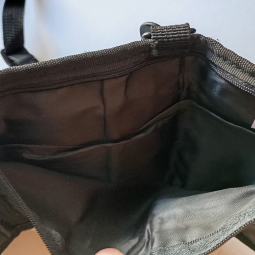 Shoulder bag or wallet 2 in 1, black and grey