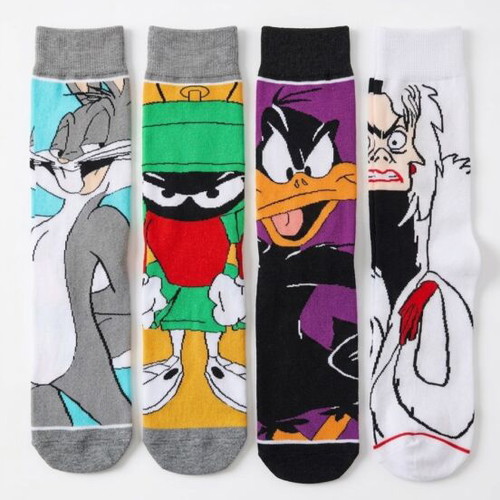 Looney Tunes & Cruella socks set, 4 pairs, new