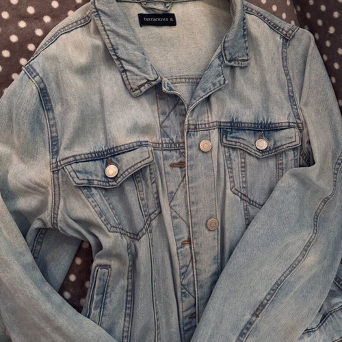 Denim jacket women's XL like new, blue turquoise