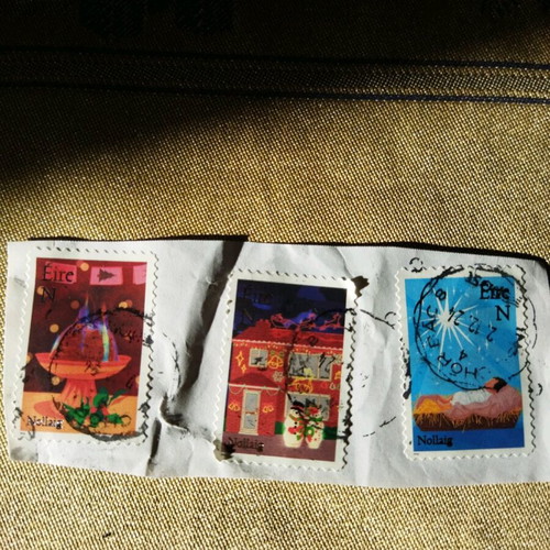 Irish stamps like new, set of 5 Christmas designs