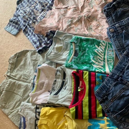 Summer clothes pack used for boy 4-5 years, 24 pieces