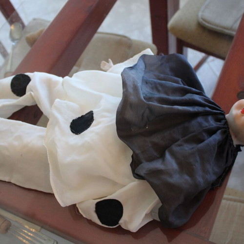 Pierrot trist doll used porcelain 58 cm