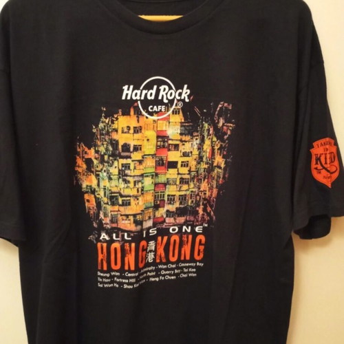 Hard Rock Cafe Hong Kong T-shirt like new, XXL, black