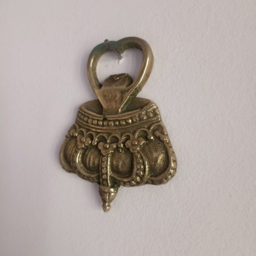 Solid Brass Crown Sculpture 10x8 cm used