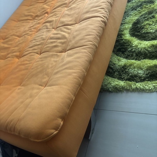 Sofa bed, orange, 122x195 cm