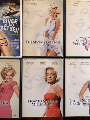 Marilyn Monroe DVD collection 6 discs like new, English subtitles, Region 1