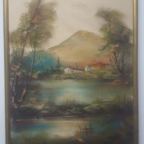 Maras paintings used, 1960s, set of 2