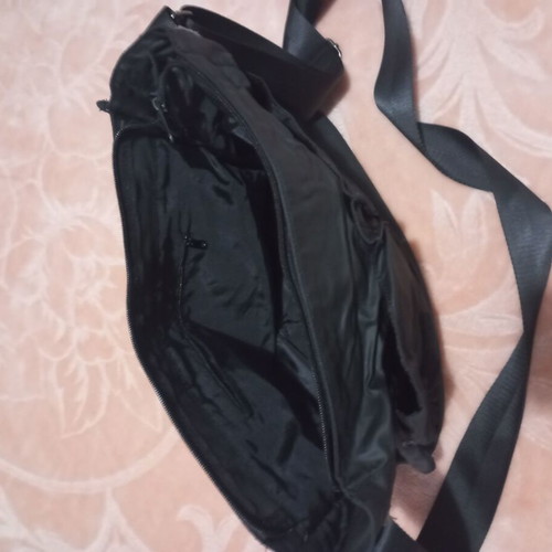 Men's crossbody bag new, black with adjustable strap