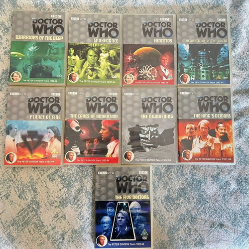 Doctor Who Peter Davison empty box set of 19, like new