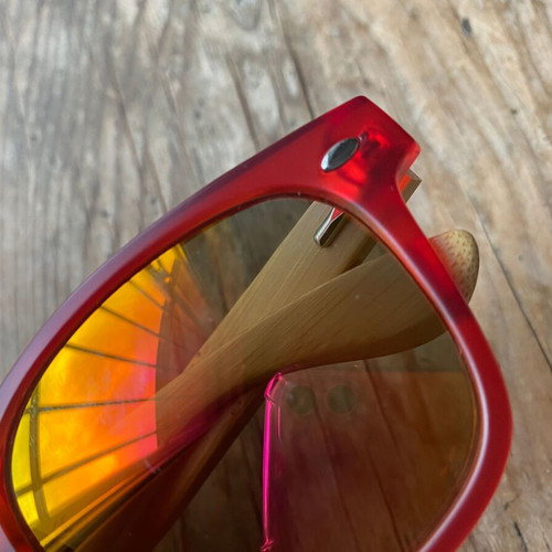 Polo Club Wood Limited Edition sunglasses like new, unisex, red