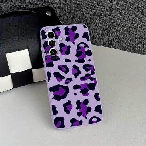 Samsung Galaxy A56 case new, purple with leopard pattern
