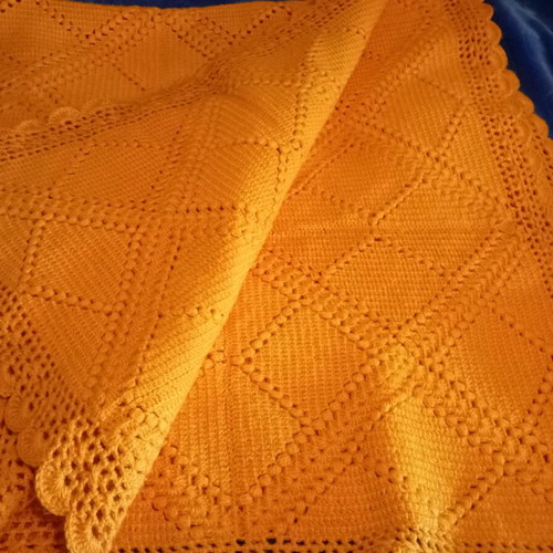 Woolen handmade blanket like new, 200x200 cm, heavy