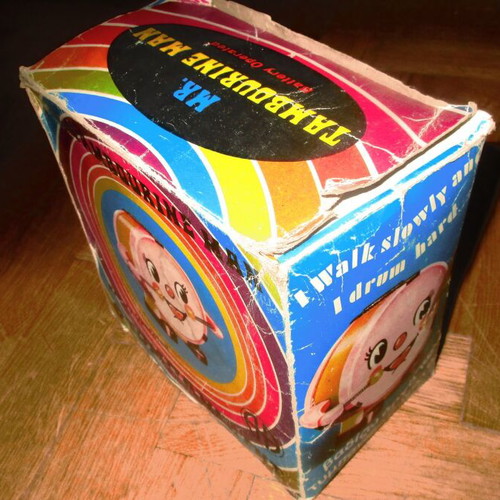 Mr. Tambourine Man rare battery toy used with original 80s box