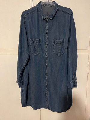 H&M shirt thin long unisex used, blue, size XXL