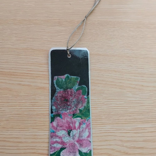 Handmade bookmarks set of 3 new with romantic floral designs