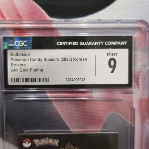 Bulbasaur Pokemon sticker 24k gold plating new