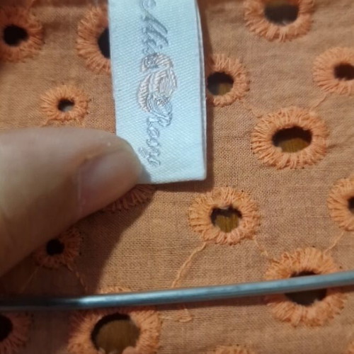 Tunic Miss Rosy like new, orange broderie anglaise, size L