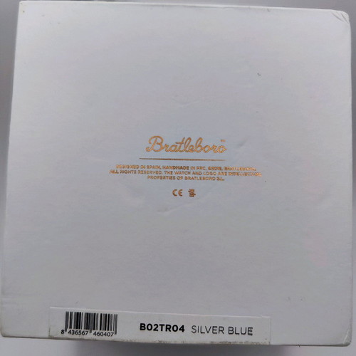 Bratleboro Tayrona watch like new, blue and silver