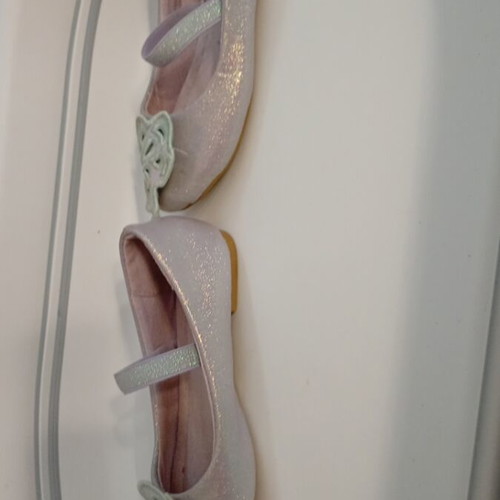 Girls' ballerina shoes size 25, like new, lilac glitter