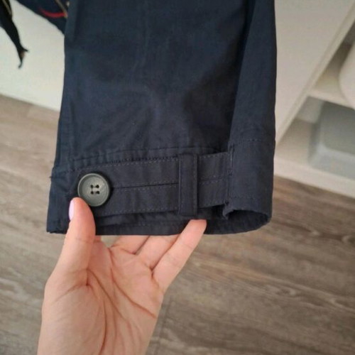 Zara jacket dark blue small like new with removable vest