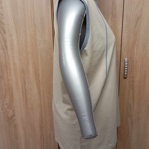 Times blouse used, size L/XL, beige and blue