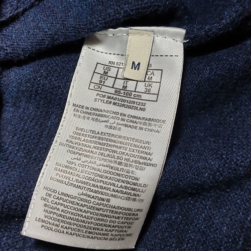 Guess men's blue cardigan with hood size M like new