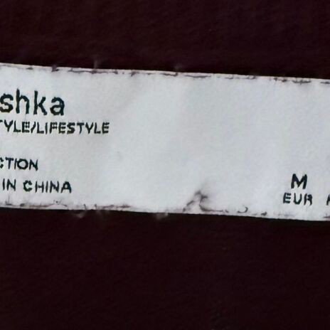 Tshirt Bershka Medium burgundy knit 100% cotton like new