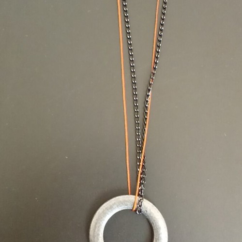 Pendant necklace A.L.E. like new, very long and lightweight