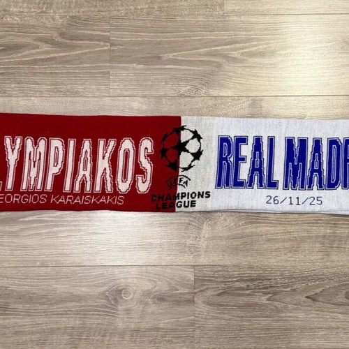 Olympiacos - Real Madrid Champions League scarf new, authentic