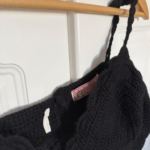 Black knitted top Pull & Bear like new