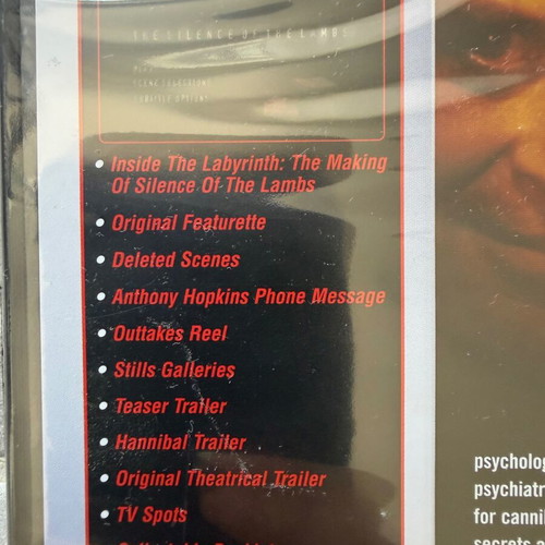 The Silence of the Lambs DVD special edition new, thriller with subtitles
