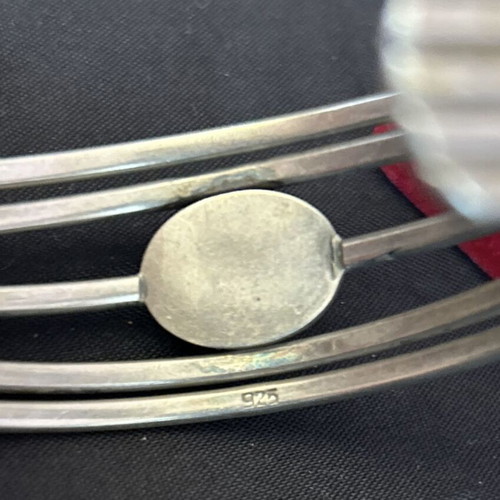 Vintage 925 silver bracelet cuff used, 19 cm