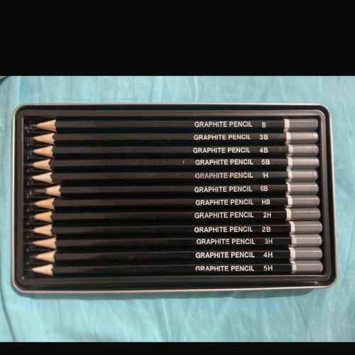 Drawing pencils, like new, 6B slightly used