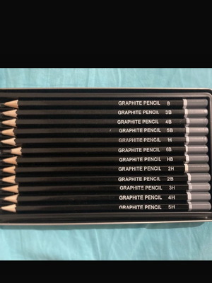 Drawing pencils, like new, 6B slightly used