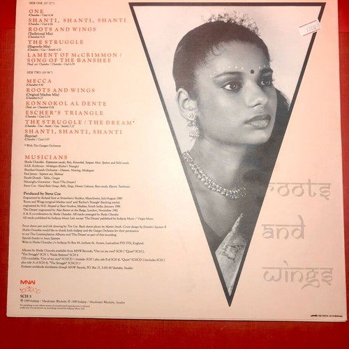 Sheila Chandra Roots And Wings LP used, 1989, Sweden