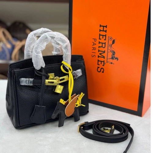 Leather crossbody bag, black