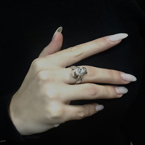 18k ring with pearl handmade from gold