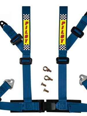 Pilot 4-Point Harness with Quick Release System Blue New