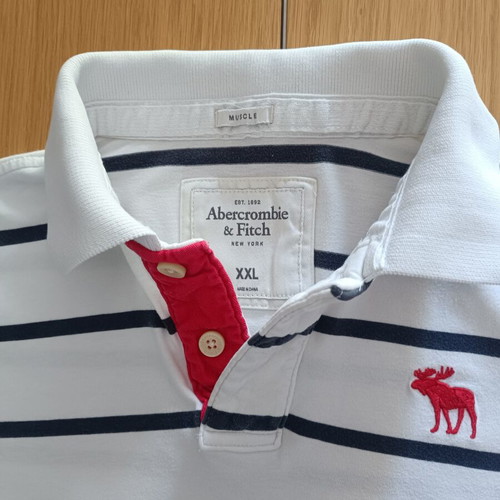 Abercrombie & Fitch Muscle Stripes Polo Shirt XXL like new