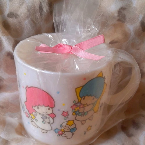Sanrio Little Twin Star collectible mug 1986 new, plastic